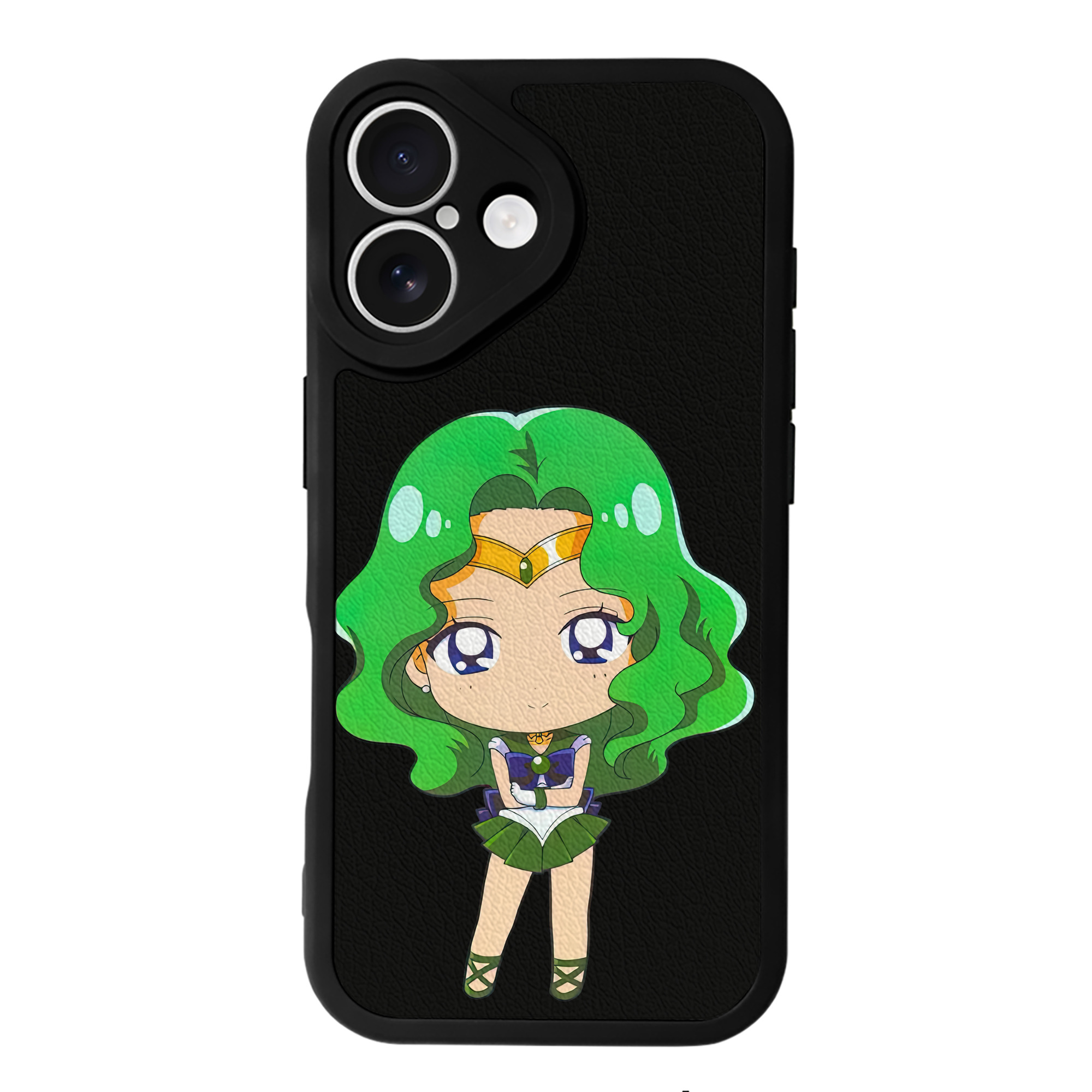 （画像用） 美少女戦士セーラームーン 海王 みちる（かいおう みちる） Sailor Moon Kaiou Michiru 【iPhone 16シリーズ対応】シリコンスマホケース（レザー調） 材質：シリコン